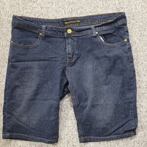 Apple Bottoms Bermuda‎ Jean Shorts 11/12 Y2K Bling Apple Pockets Rhinestone